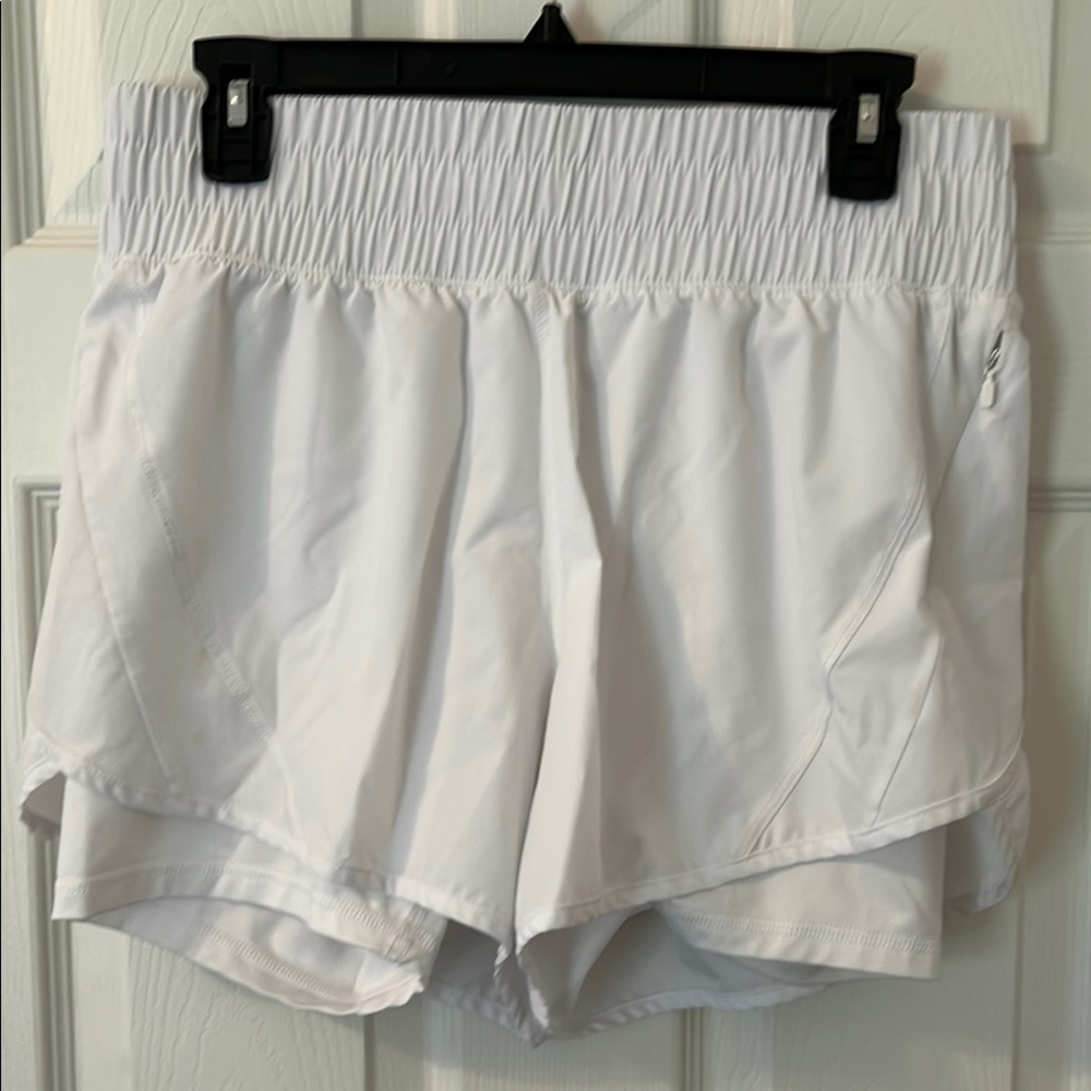 Avia White Athletic Shorts Elastic Waistband